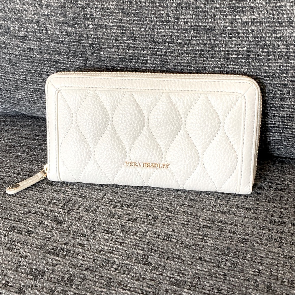 Vera Bradley Leather Quilted Georgia Zip Wallet